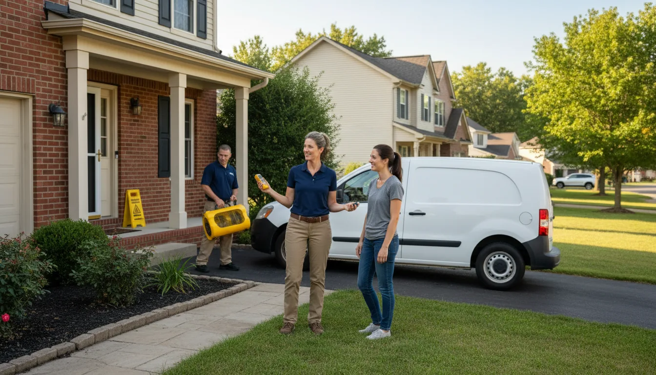 Residential water damage restoration in Grindstone, PA